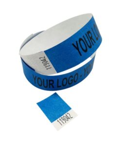 Printed Tyvek Wristbands Blue