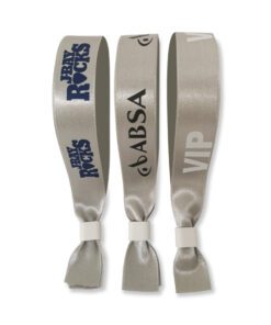 Printed-fabric-Wristbands-Silver