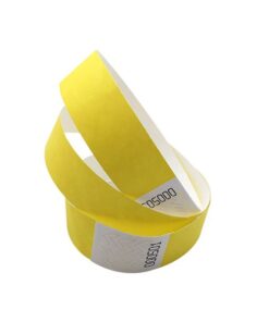 Tyvek Wristbands Yellow