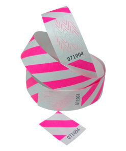 Plain-Striped-Tyvek-Wristbands-Pink