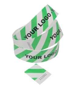 Printed-Striped Tyvek-Wristbands-Lime