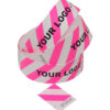 Printed-Striped Tyvek-Wristbands-Pink