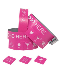 Tear-Off-Tab-Wristbands-Vinyl-Pink