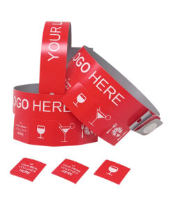 Tear-Off-Tab-Wristbands-Vinyl-Red