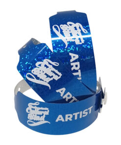 Printed-Hologram-Wristbands-Blue